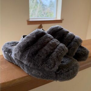 UGG Charcoal Plush Women's Slippers